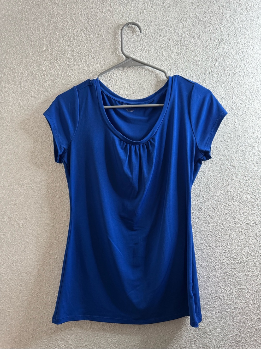 Worthington Royal Blue Scoop Neck Short Sleeve Top